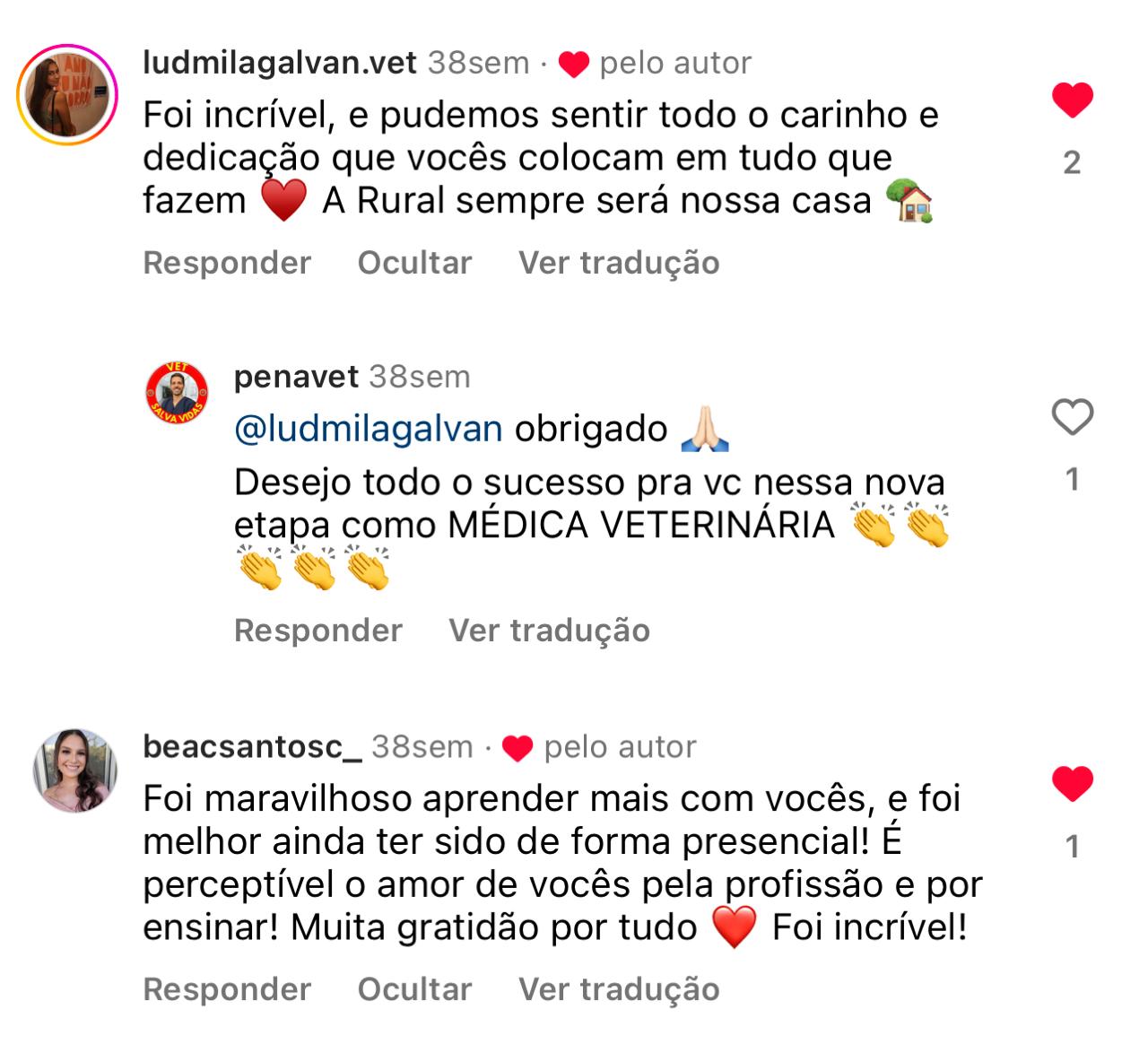 Depoimento de aluno guia