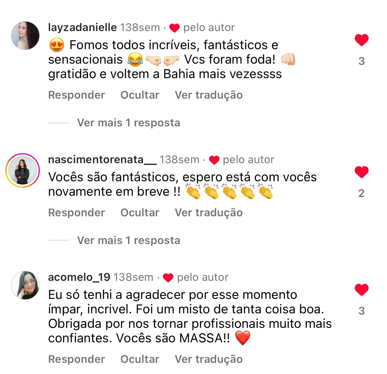 Depoimento de aluno guia