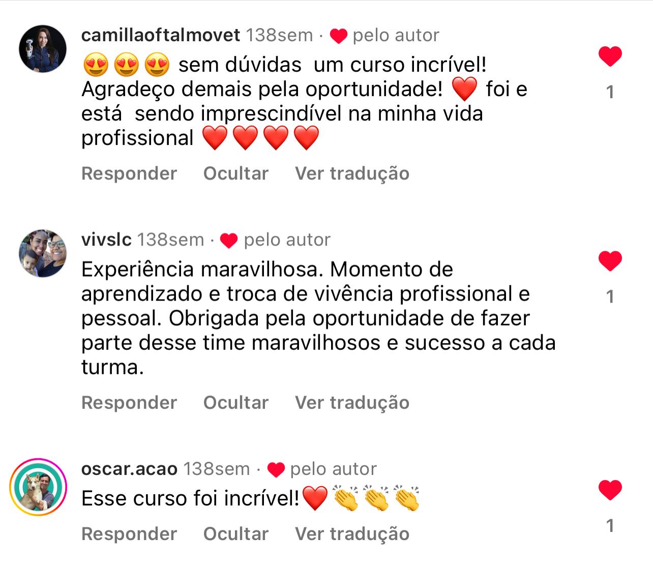 Depoimento de aluno guia